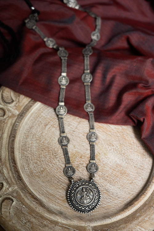 TICH Pure Silver Traditional Maharashtrian Neckpiece - Laxmihaar