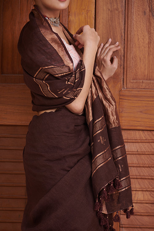 Dressfolk Aparna Linen Saree