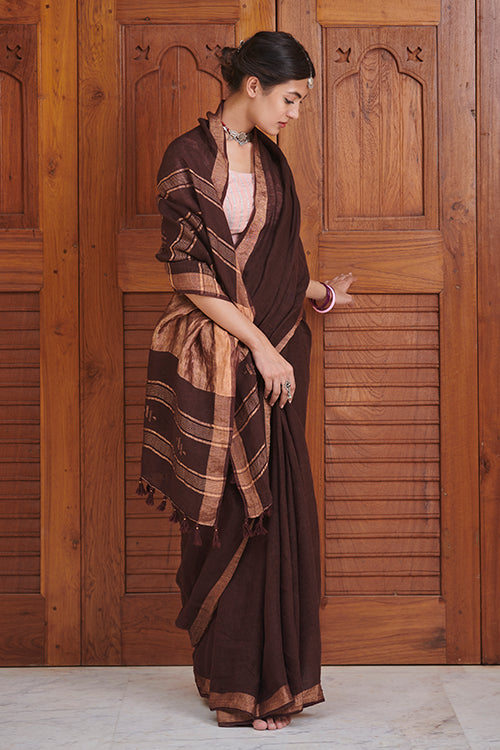 Dressfolk Aparna Linen Saree