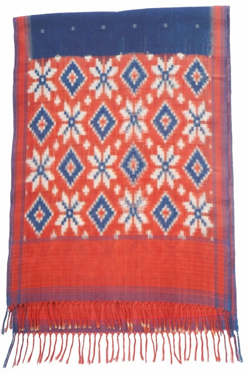 Creative Bee Hand Woven Natural Dye 'Loomly' Ikat Cotton Stole