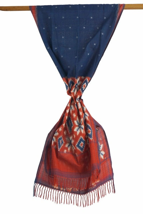 Creative Bee Hand Woven Natural Dye 'Loomly' Ikat Cotton Stole
