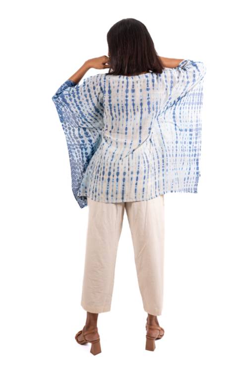 Creative Bee 'UMBRA' Natural Dye, Shibori Short Kaftan