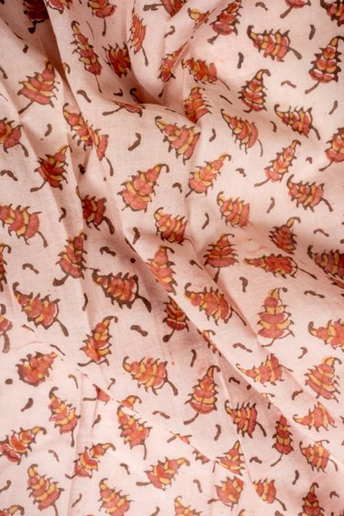 Creative Bee 'LIORA' Natural Dye, Hand Block Printed Cotton Fabric