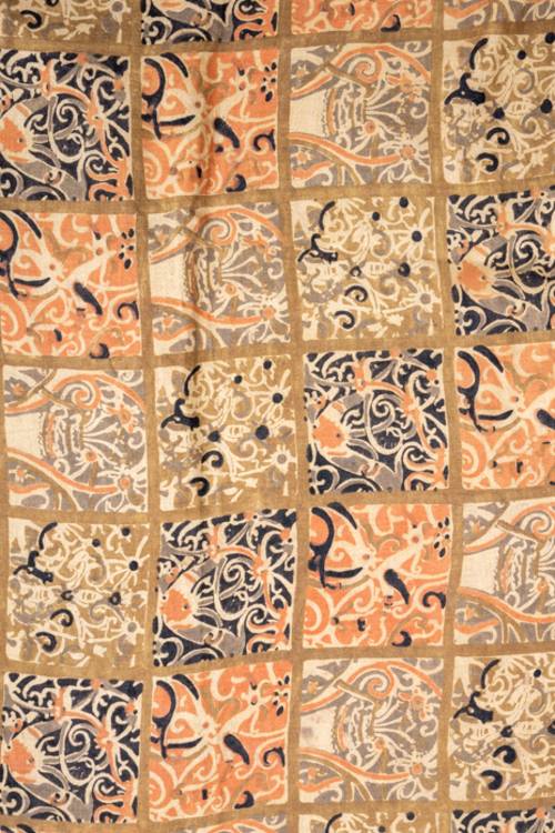 Creative Bee 'HANS' Natural Dye, Hand Block Printed Multi-Patch Tussar  Fabric