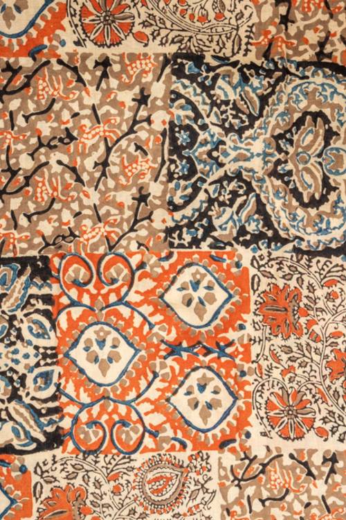 Creative Bee 'SORELLE' Natural Dye, Hand Block Printed Multi-Patch Cotton Fabric