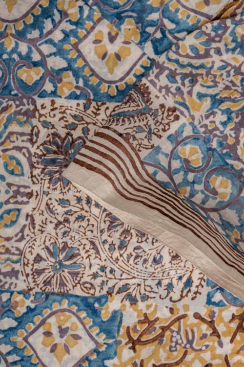 Creative Bee 'EIRA' Natural Dye, Hand Block Printed Multi-Patch Cotton Fabric