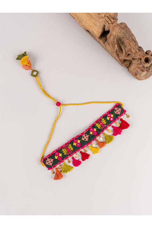Craftroots Multi-colour Tassels Rabari Choker