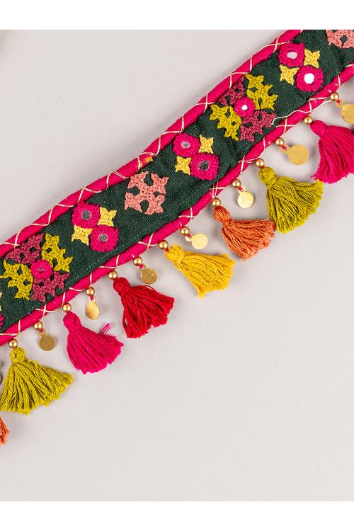 Craftroots Multi-colour Tassels Rabari Choker