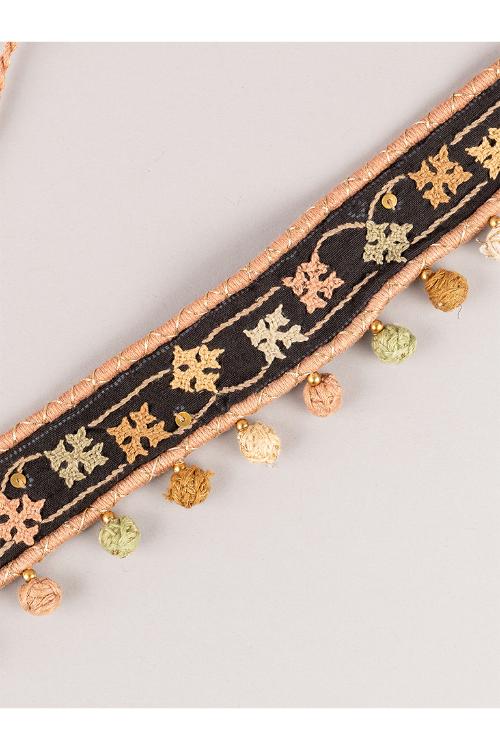 Craftroots Black Thread Ball Rabari Choker