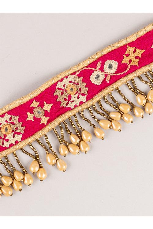 Craftroots Pink Beads Rabari Choker