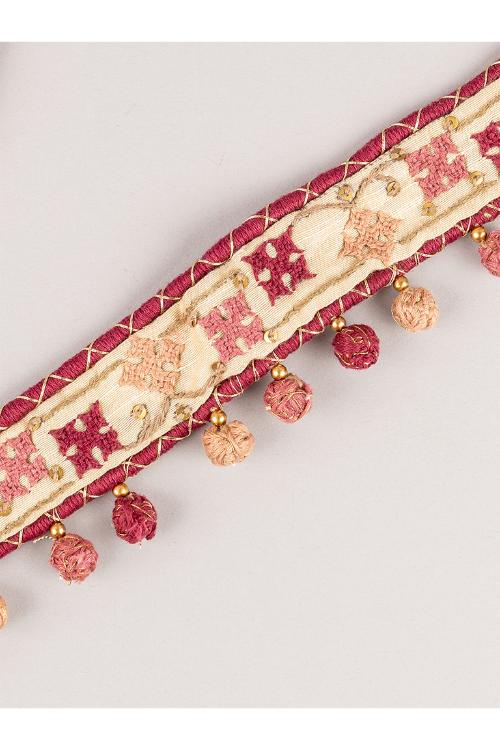 Craftroots Ivory Thread Ball Rabari Choker