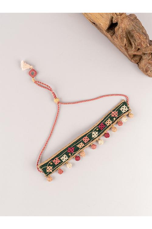 Craftroots Green Thread Ball Rabari Choker