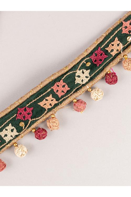 Craftroots Green Thread Ball Rabari Choker