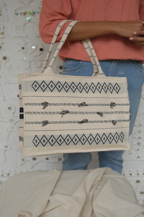 Nuta, Handwoven Cotton Tote Bag