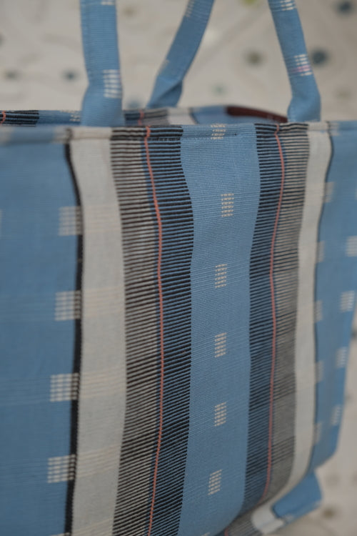 Abi Weaves, Handwoven Cotton, Tote Bag