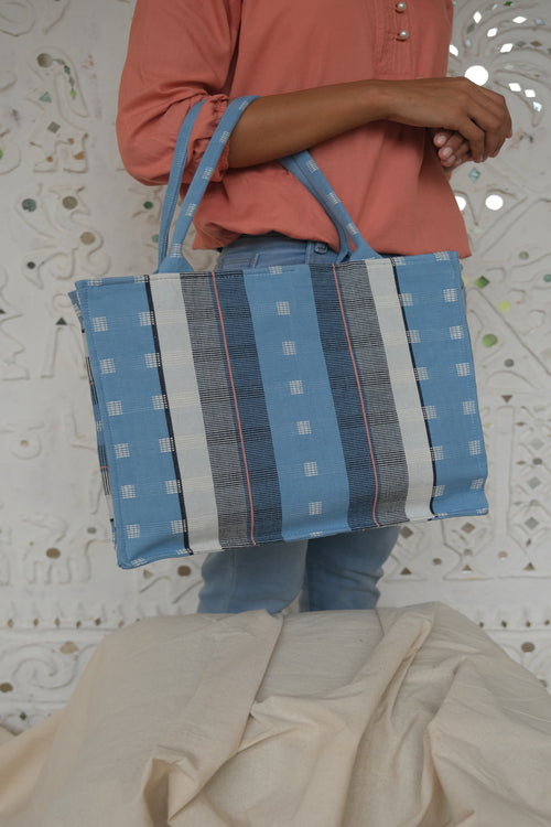 Abi Weaves, Handwoven Cotton, Tote Bag