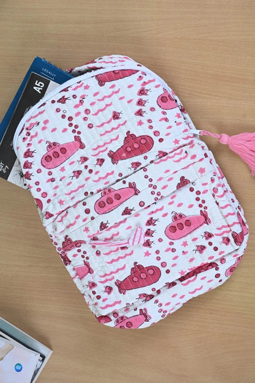 Poddar Exports Pink Submarine Backpack
