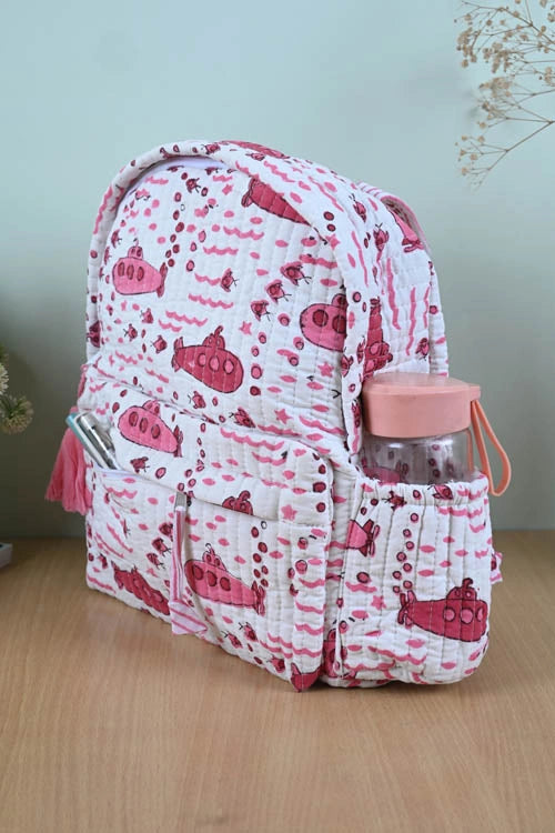 Poddar Exports Pink Submarine Backpack