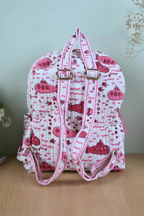 Poddar Exports Pink Submarine Backpack
