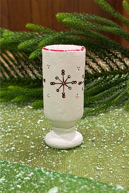 Antarang- Terracotta-White Multifunctional Candle/Flower Holder