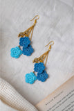 Samoolam Swing Earrings ~ Blue Poppies
