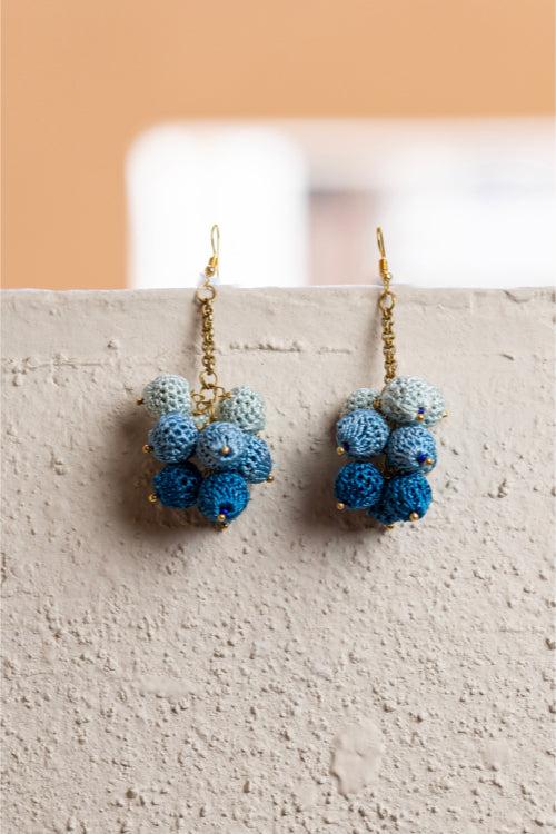 Samoolam Swing Earrings ~ Blue Ombre