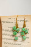 Samoolam Swing Earrings - Green Blobs