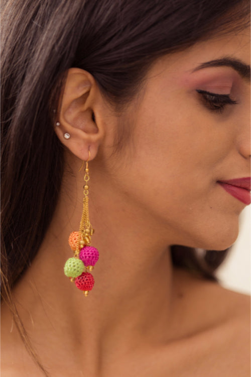 Samoolam Swing Earrings - Multi Blobs
