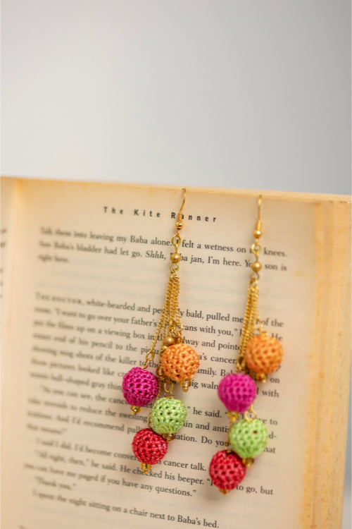 Samoolam Swing Earrings - Multi Blobs