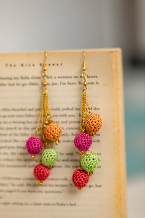 Samoolam Swing Earrings - Multi Blobs