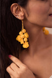 Samoolam Swing Earrings - Yellow Floral
