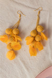 Samoolam Swing Earrings - Yellow Floral