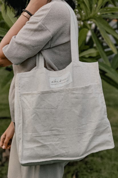 Ekatra Eco Friendly Cream Premimum Linen Tote Bags