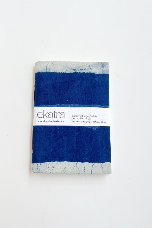 Ekatra A5 Handmade Journal - Indigo Stripes ( Set Of 2 )
