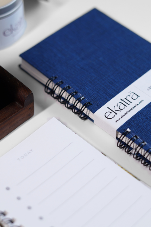 Ekatra To Do Spiral Pad - Solid Blue  ( Set Of 3 )