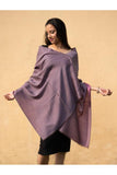 Exclusive Reversible Soft Kashmiri Wool Stole - Lavender & Rose Pink