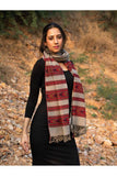 Exclusive, Soft Himachal Wool Stole - 6 Panels, Beige