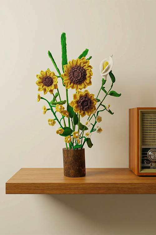 Samoolam Sunshine Harmony - Crochet Flower Bouquet