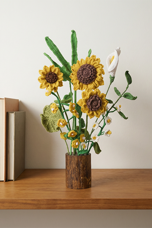 Samoolam Sunshine Harmony - Crochet Flower Bouquet