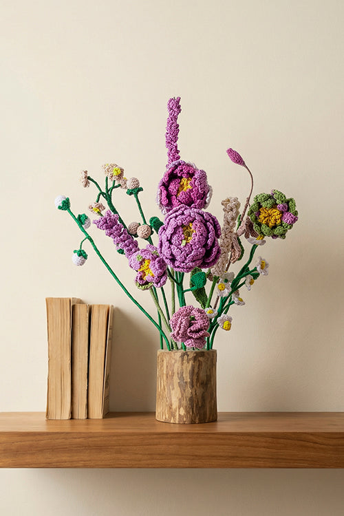 Samoolam Amethyst Bloom- Crochet Flower Bouquet