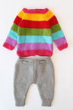Ajoobaa "Striped" Sweater With Bottom- Multi