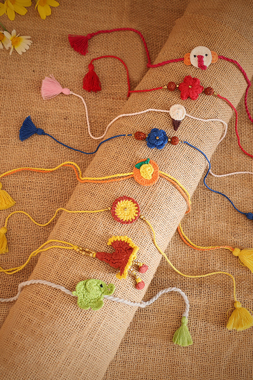 Himalayan Blooms Family Pack Of 8 Rakhi