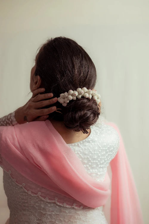 Samoolam White Mogra Moti - Gajra