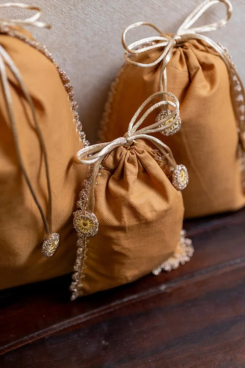 Samoolam Festive Gift Pouch (Set Of 3) - Neutral