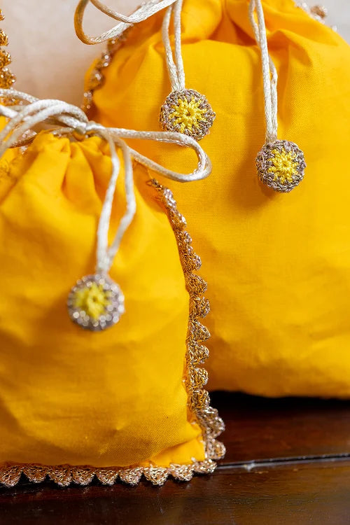 Samoolam Festive Gift Pouch (Set Of 3) - Yellow