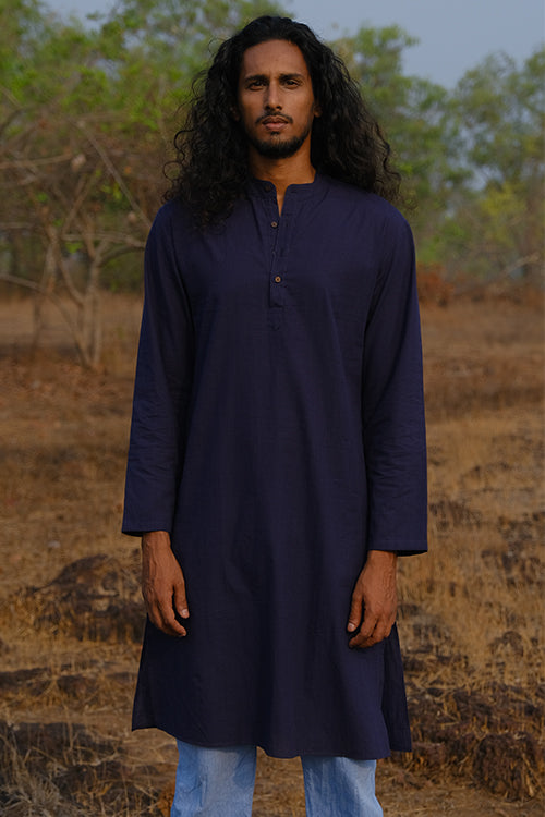 Okhai Wild Firefly Long Pure Cotton Kurta For Men Online