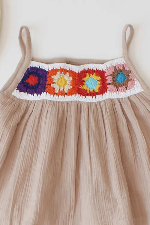 Ajoobaa Kid "Floral" Shorts Set - Beige