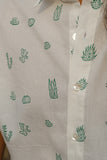 Okhai 'Prickly' Pure Cotton Hand Block Printed Half Sleeves Shirt