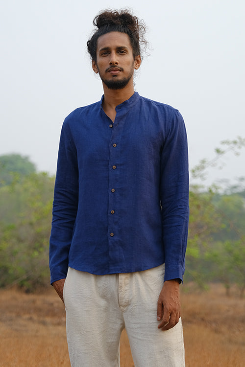 Oceania Cotton Linen Full Sleeves Shirt For Men Online