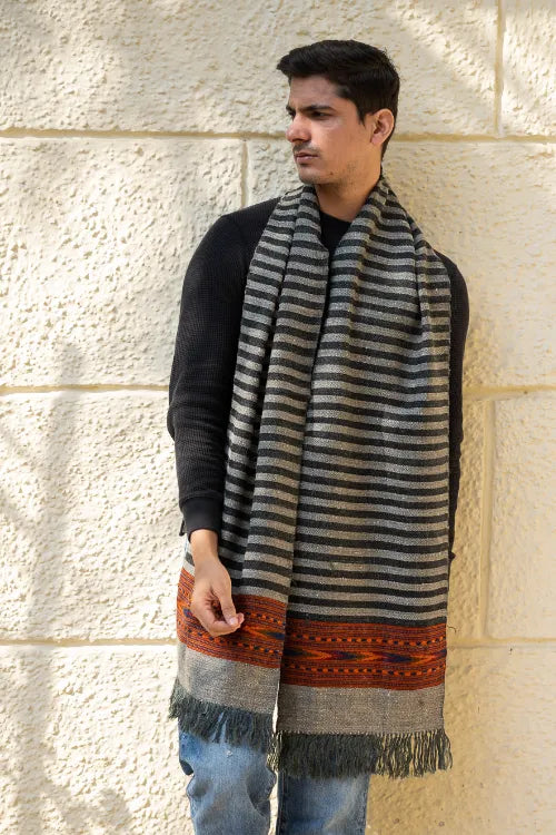 The ICH Light & Warm Himachal Muffler - Fog & Flint Trail